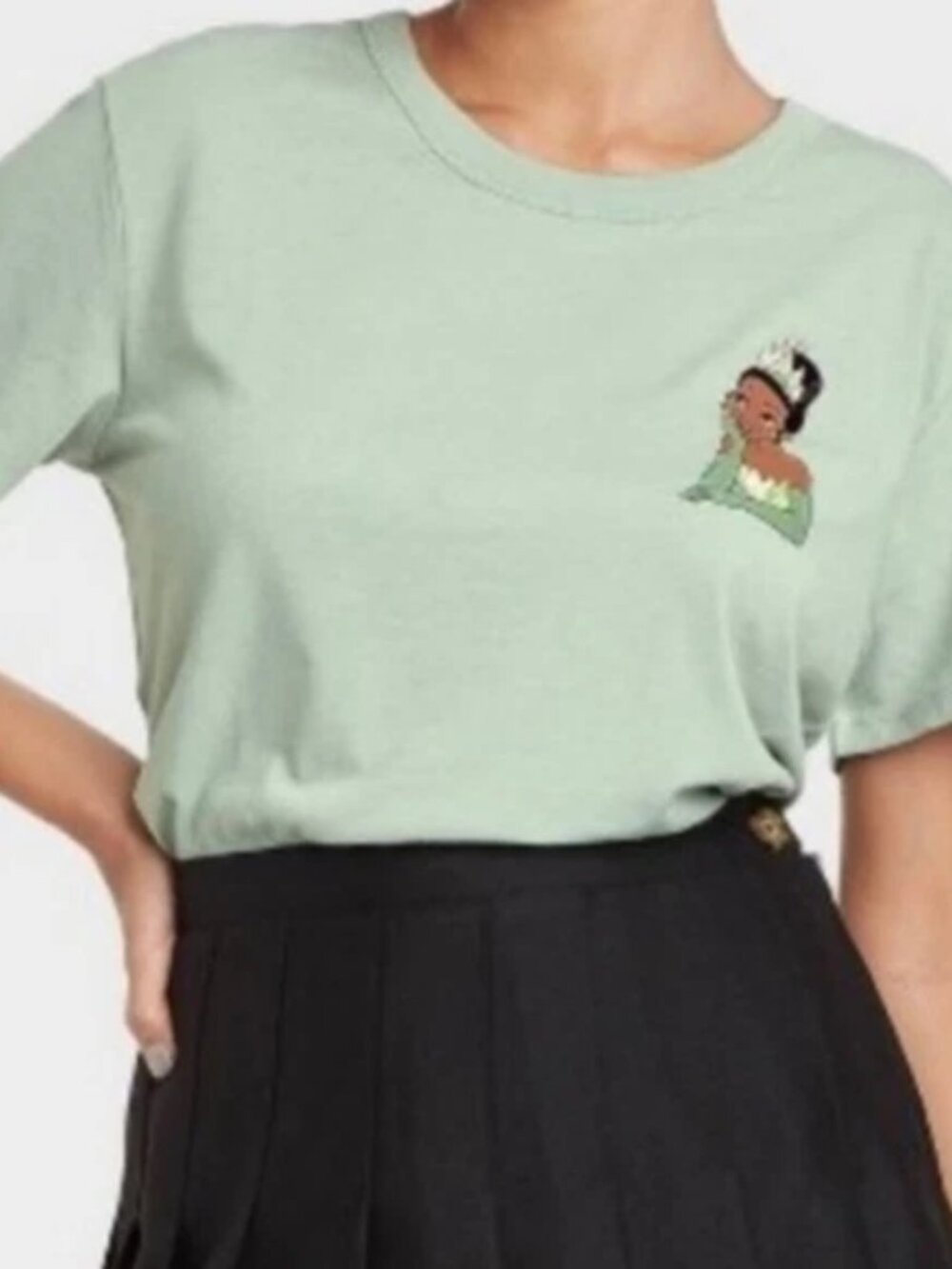 Disney Princess Tiana Short Sleeve Graphic Green T-Shirt size XL